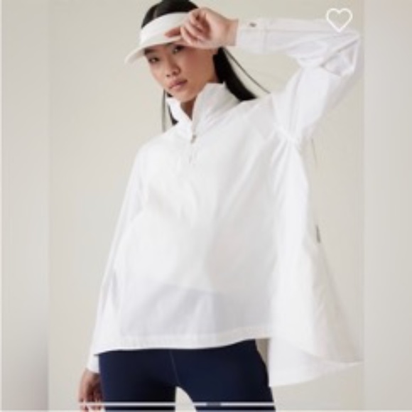 Athleta Advantage Poplin Top--White Size Large - Picture 1 of 4